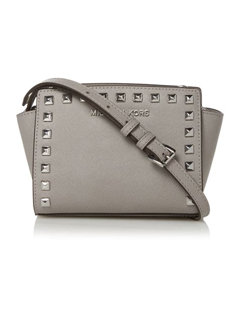 michael kors black and grey handbag|michael kors grey crossbody bag.